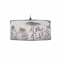 Maisons Du Monde Suspensions Suspension En Lattes De Bambou Beige Et Noir Imprimé Jungle