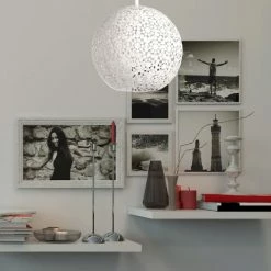 Lussiol Lighting Suspensions Suspension En Métal Blanc D. 30 Cm -Éclairage Soldes 2024 suspension en metal blanc d 30 cm 3