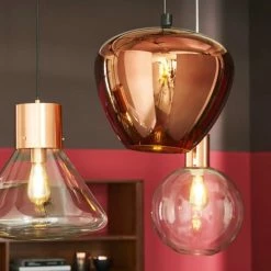 Maisons Du Monde Suspensions Suspension En Métal Cuivré Et Verre D30 -Éclairage Soldes 2024 suspension en metal cuivre et verre d30 1000 14 10 165322 5