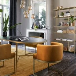 Maisons Du Monde Suspensions Suspension En Métal Doré 8 Globes En Verre Ambré -Éclairage Soldes 2024 suspension en metal dore 8 globes en verre ambre 1000 1 34 220491 2