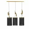 Maisons Du Monde Suspensions Suspension En Métal Doré Et 3 Abat-jours En Franges Noir Ornés De Sculptures De Singes D98 -Éclairage Soldes 2024 suspension en metal dore et 3 abat jours en franges noir ornes de sculptures de singes d98 1000 6 16 226582 1