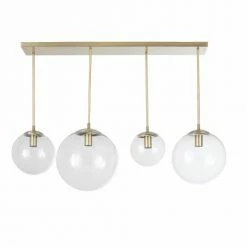 Maisons Du Monde Suspensions Suspension En Métal Doré Et 4 Globes En Verre D118