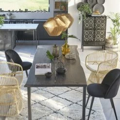 Maisons Du Monde Suspensions Suspension En Métal Noir Et 3 Abat-jours En Corde Tressés -Éclairage Soldes 2024 suspension en metal noir et 3 abat jours en corde tresses 1000 15 38 210696 3