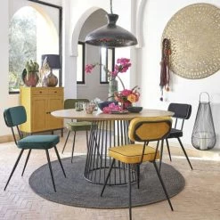 Maisons Du Monde Suspensions Suspension En Métal Noir Et Décor Floral Peint -Éclairage Soldes 2024 suspension en metal noir et decor floral peint 1000 15 35 189701 7