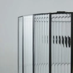 Maisons Du Monde Suspensions Suspension En Métal Noir Et Verre Ondulé -Éclairage Soldes 2024 suspension en metal noir et verre ondule 1000 12 0 215045 4