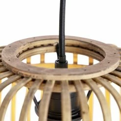 QAZQA Suspensions Suspension En Rotin Beige -Éclairage Soldes 2024 suspension en rotin beige 1