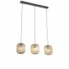 QAZQA Suspensions Suspension En Rotin Beige