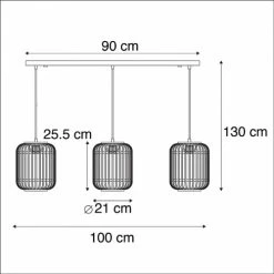 QAZQA Suspensions Suspension En Rotin Beige -Éclairage Soldes 2024 suspension en rotin beige 2