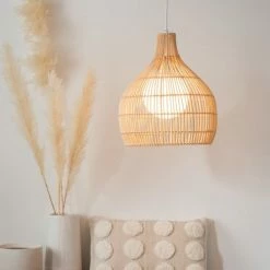 Maisons Du Monde Suspensions Suspension En Rotin Et Métal D35 -Éclairage Soldes 2024 suspension en rotin et metal d35 1000 6 16 223794 5