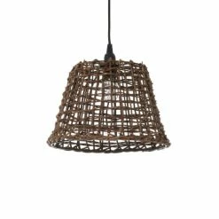 Lussiol Lighting Suspensions Suspension En Rotin Marron D. 29 Cm