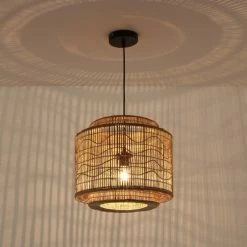 Lussiol Lighting Suspensions Suspension En Rotin Naturel D. 40 Cm -Éclairage Soldes 2024 suspension en rotin naturel d 40 cm 2
