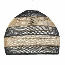 Maisons Du Monde Suspensions Suspension En Rotin Tressé Beige Et Noir -Éclairage Soldes 2024 suspension en rotin tresse beige et noir 1000 16 32 210731 5