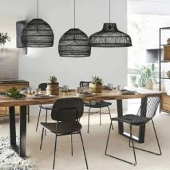 Maisons Du Monde Suspensions Suspension En Rotin Tressé Noir D60 -Éclairage Soldes 2024 suspension en rotin tresse noir d60 1000 15 2 190857 3