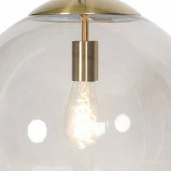 QAZQA Suspensions Suspension En Verre Doré/laiton -Éclairage Soldes 2024 suspension en verre dore laiton 18