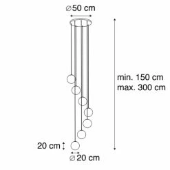 QAZQA Suspensions Suspension En Verre Doré/laiton -Éclairage Soldes 2024 suspension en verre dore laiton 24