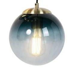 QAZQA Suspensions Suspension En Verre Doré/laiton -Éclairage Soldes 2024 suspension en verre dore laiton 27