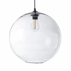 Lussiol Lighting Suspensions Suspension En Verre Fumé D. 38 Cm