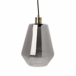 Maisons Du Monde Suspensions Suspension En Verre Fumé Et Métal Doré