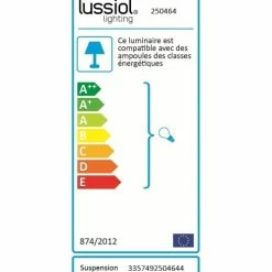 Lussiol Lighting Suspensions Suspension En Verre Gris D. 28 Cm -Éclairage Soldes 2024 suspension en verre gris d 28 cm 2