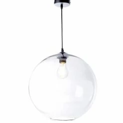 Lussiol Lighting Suspensions Suspension En Verre Transparent D. 38 Cm