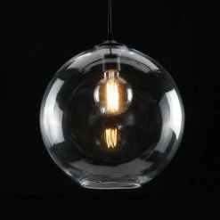 Lussiol Lighting Suspensions Suspension En Verre Transparent D. 38 Cm -Éclairage Soldes 2024 suspension en verre transparent d 38 cm 3