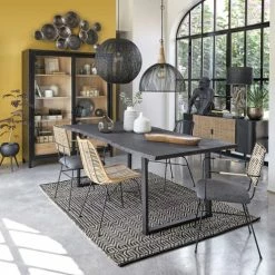 Maisons Du Monde Suspensions Suspension Filaire Noire Et Manguier -Éclairage Soldes 2024 suspension filaire noire et manguier 1000 4 2 201845 3