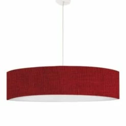 Abat-jours Suspensions Suspension Imprimée Effet Lin Beige T 50 X H 25 -Éclairage Soldes 2024 suspension imprimee effet lin lie de vin t 50 x h 25