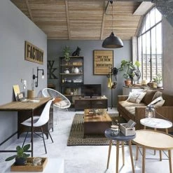 Maisons Du Monde Suspensions Suspension Indus En Métal Brossé D50 -Éclairage Soldes 2024 suspension indus en metal brosse d50 1000 0 24 131019 15