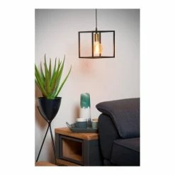 Lampea Suspensions Suspension Industrielle En Métal Noir 150 Cm -Éclairage Soldes 2024 suspension industrielle en metal noir 150 cm 3