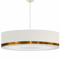 Abat-jours Suspensions Suspension Jonc Blanc Et Or T 65 X H 25 -Éclairage Soldes 2024 suspension jonc blanc et cuivre t 65 x h 25 1