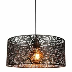 Jardideco Suspensions Suspension Métal Ajouré Noir D35cm -Éclairage Soldes 2024 suspension metal ajoure noir d35cm 3