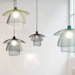 Forestier Suspensions Suspension Métal Filaire Noir D30cm -Éclairage Soldes 2024 suspension metal filaire noir d30cm 2