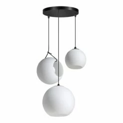 Deladeco Suspensions Suspension Moderne En Métal Blanc 200 Cm
