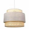 Decoratie Suspensions Suspension Ronde Gigogne Cannage Gris D40cm -Éclairage Soldes 2024 suspension ronde gigogne cannage gris d40cm