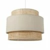 Jardideco Lustres Suspension Ronde Gigogne Rotin Beige D40cm