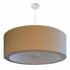Abat-jours Suspensions Suspension Silvio Beige Foncé T 65 X H 25 -Éclairage Soldes 2024 suspension silvio beige fonce t 65 x h 25 2