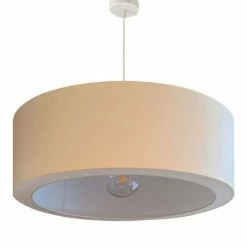 Abat-jours Suspensions Suspension Silvio Beige T 65 X H 25 -Éclairage Soldes 2024 suspension silvio beige t 65 x h 25 2
