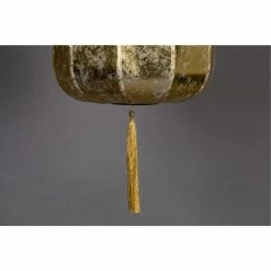 Dutchbone Suspensions Suspension Style Lanterne Japonaise D40cm Or -Éclairage Soldes 2024 suspension style lanterne japonaise d40cm or 4
