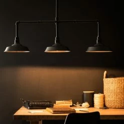 Maisons Du Monde Luminaires Suspension Triple Indus Tuyaux En Métal Noir -Éclairage Soldes 2024 suspension triple indus tuyaux en metal noir 1000 8 37 165554 7